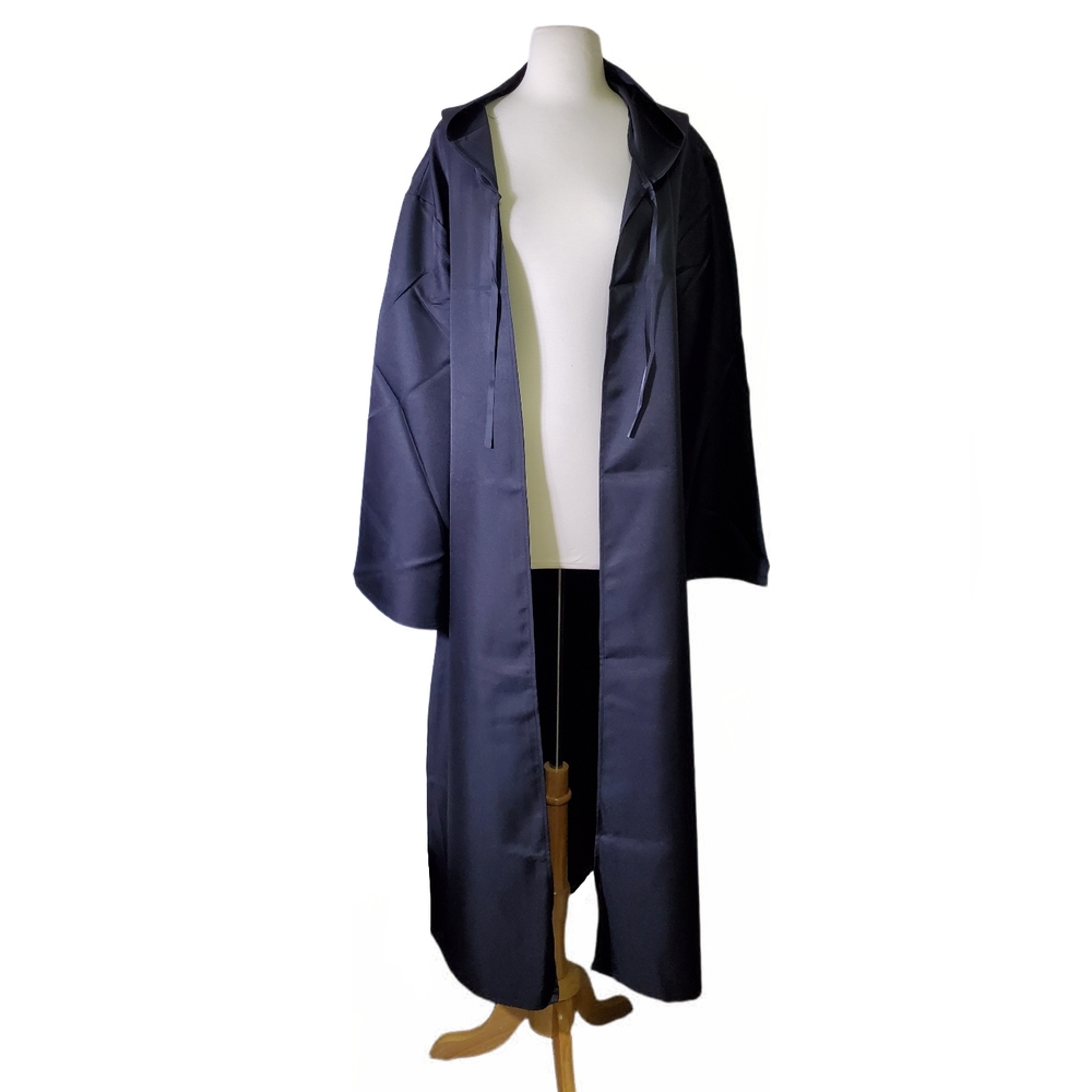 Costume Cloak Men Black Classic Star Wars Long Hooded Halloween Cosplay Overcoat - Picture 13 of 14
